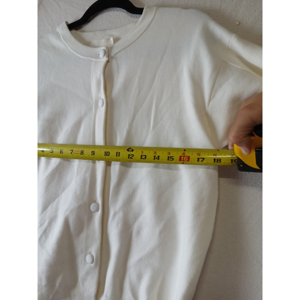 All Row Sweater‎ Button Up Ivory cardigan Small NWOT - Picture 6 of 10